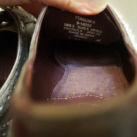 Ted Baker Shoes Mens 10.5 Oxford Wingtip TTamun-3 Faded Brown Work Dress - Picture 8 of 9